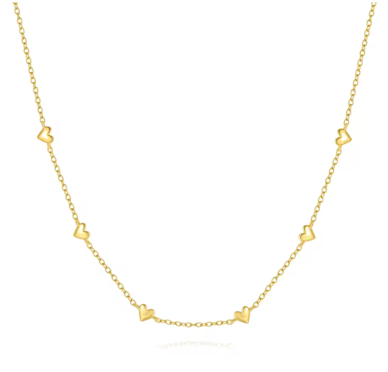 Mini heart charm necklace