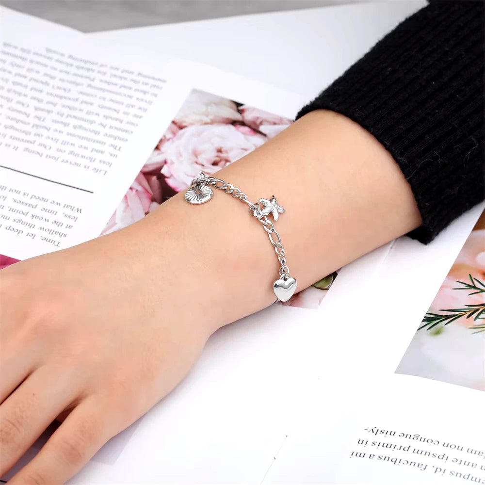 silver charm bracelet silver