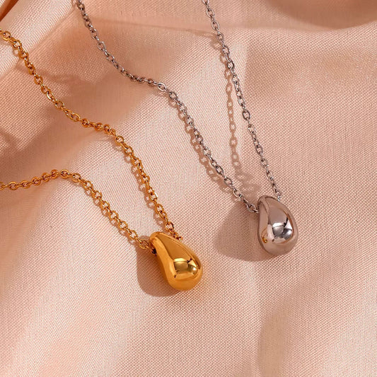 Teardrop necklace both cols