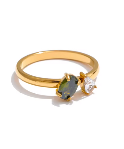 Green gemstone ring