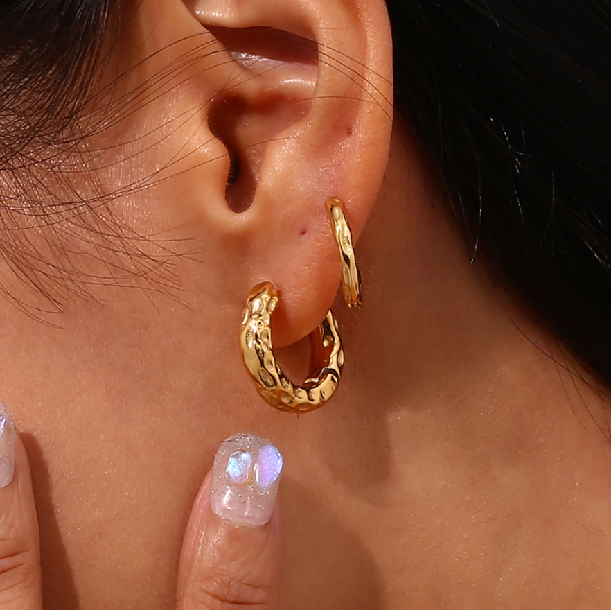 Hammered hoops model shot