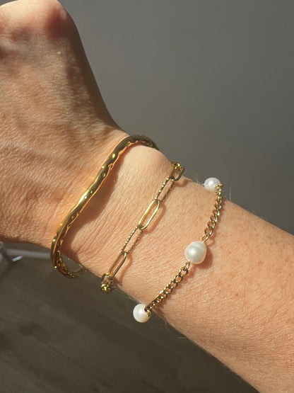 Hammered Wavy Full Bangle