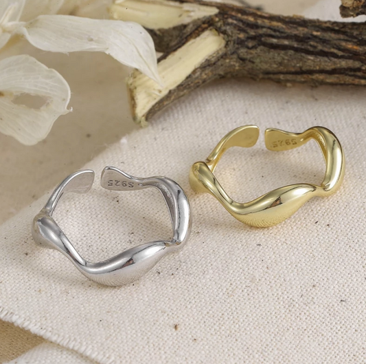 Irregular wavy ring both cols