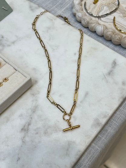 Link Chain Tbar necklace