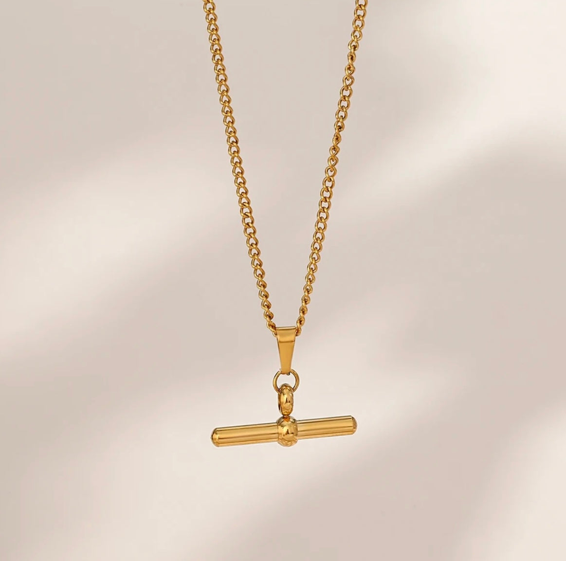 T bar necklace