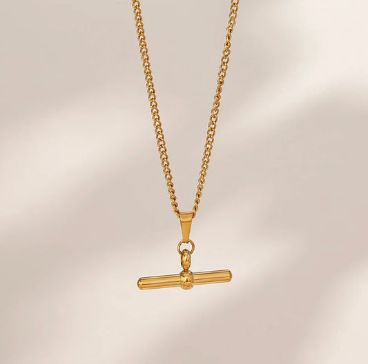 T bar necklace