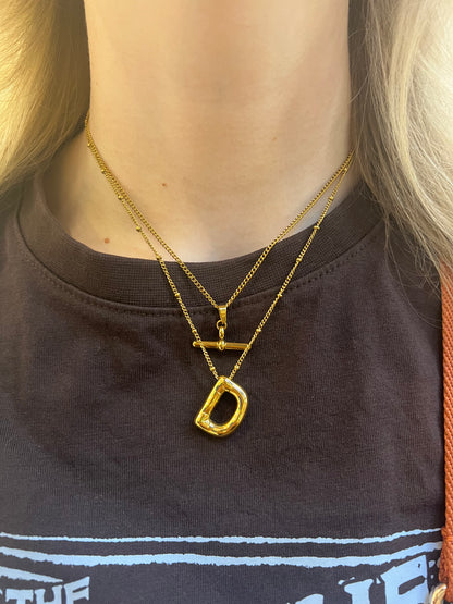 T bar necklace