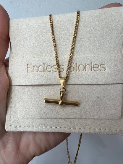T bar necklace