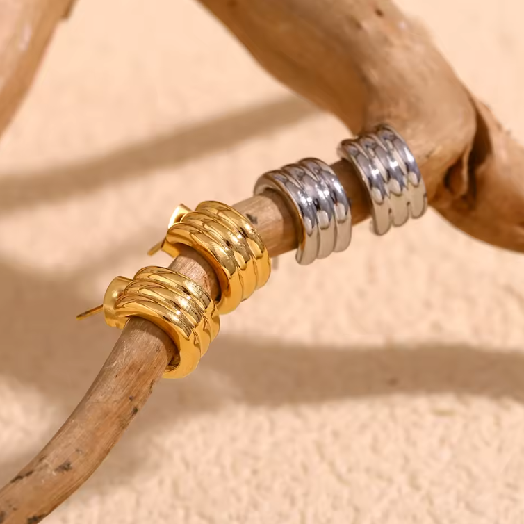 Triple hoops both colours