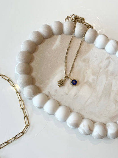 birthstone starsign flat lay image