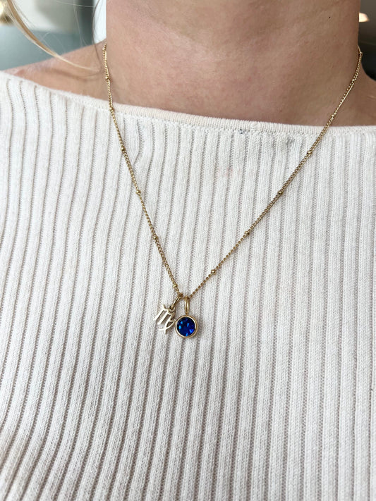 birthstone starsign gold model shot