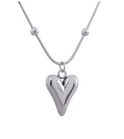 Bubble heart pendant necklace