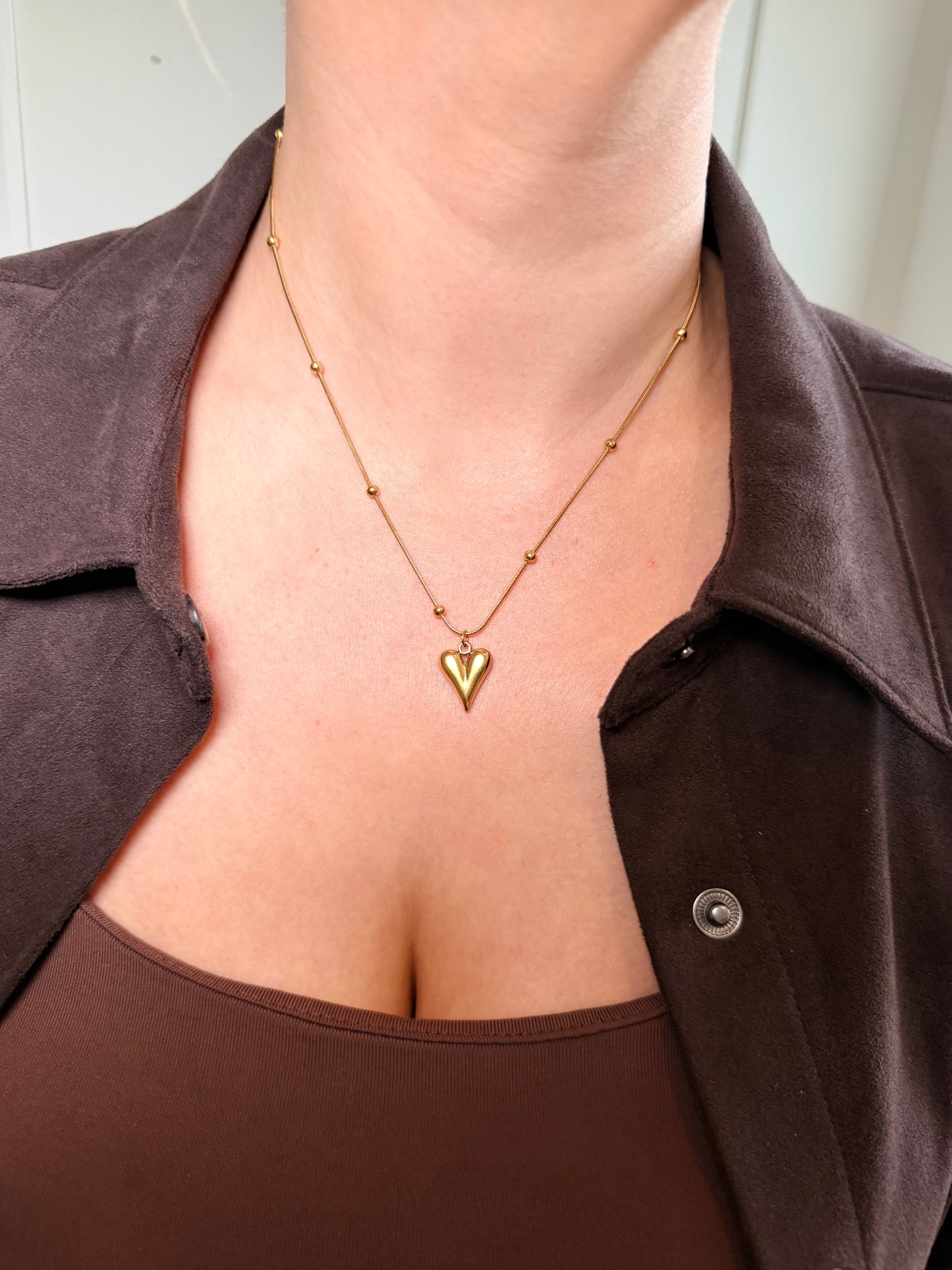 Bubble heart pendant necklace