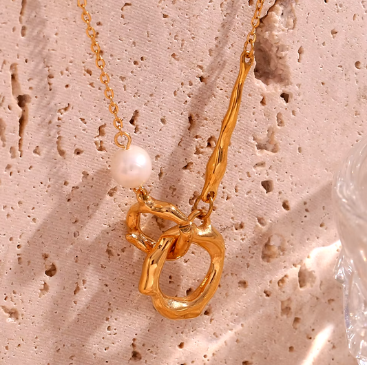 double link pearl necklace