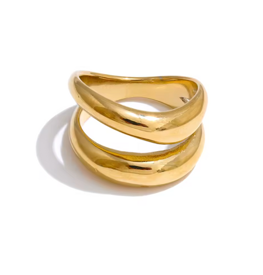 Double stacking band ring
