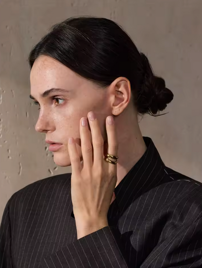 Double stacking band ring