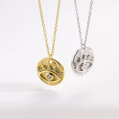 evil eye gem necklace both colours image