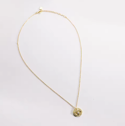 evil eye necklace gold with chain