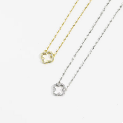 hollow clover necklace both cols