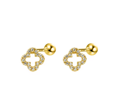 Hollow clover barbell studs