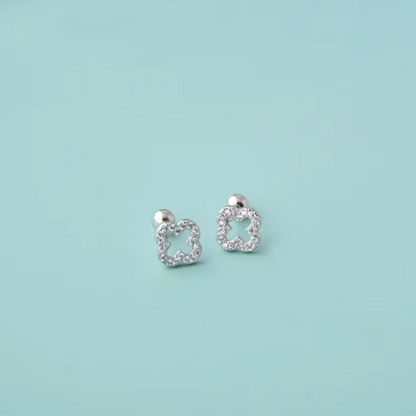 Hollow clover barbell studs