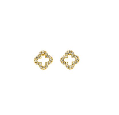 Hollow clover barbell studs