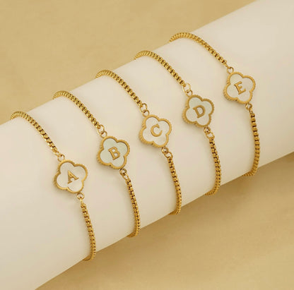 initial clover bracelet all letters