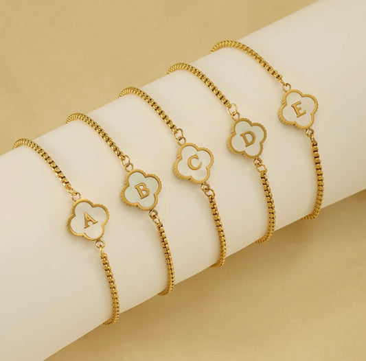 initial clover bracelet all letters
