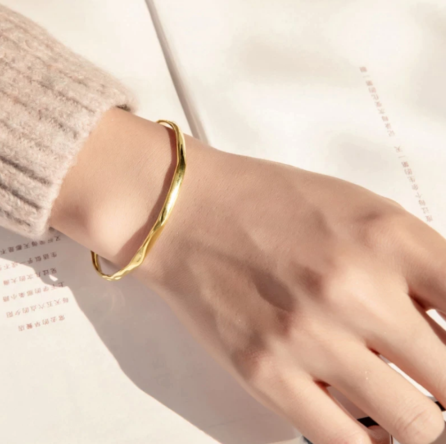 irregular bangle gold