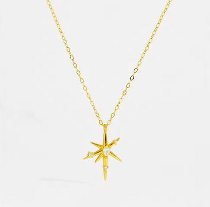 irregular star pendant gold