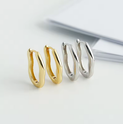 Irregular hoop earrings