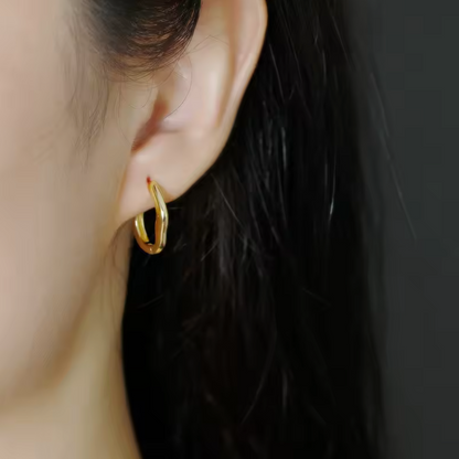 Irregular hoop earrings