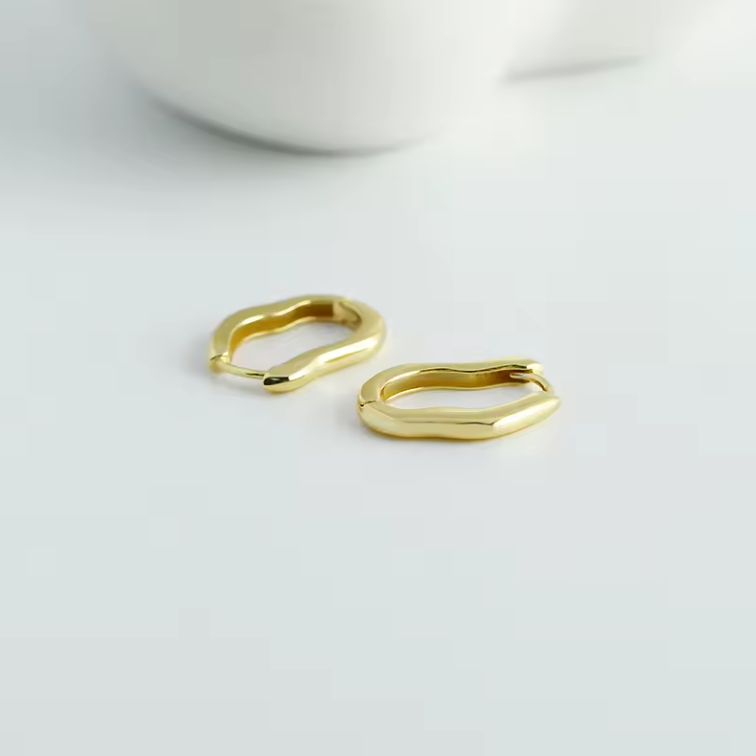 Irregular hoop earrings