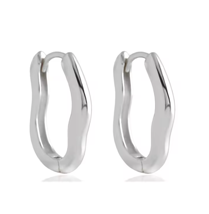 Irregular hoop earrings