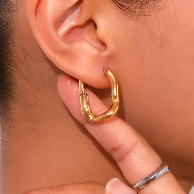 Irregular Square Drop Earrings