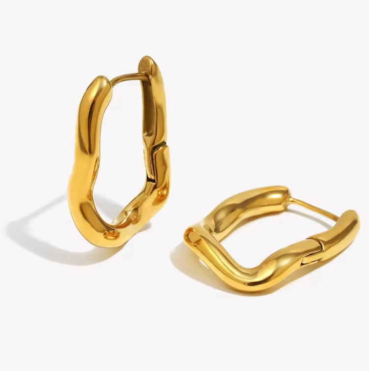 Irregular Square Drop Earrings