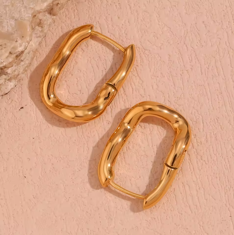 Irregular Square Drop Earrings