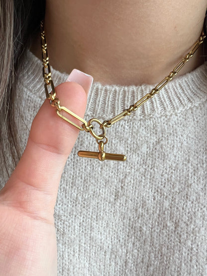 Link Chain Tbar necklace