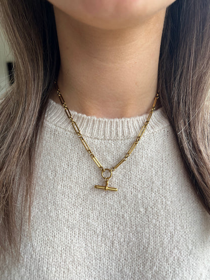 Link Chain Tbar necklace