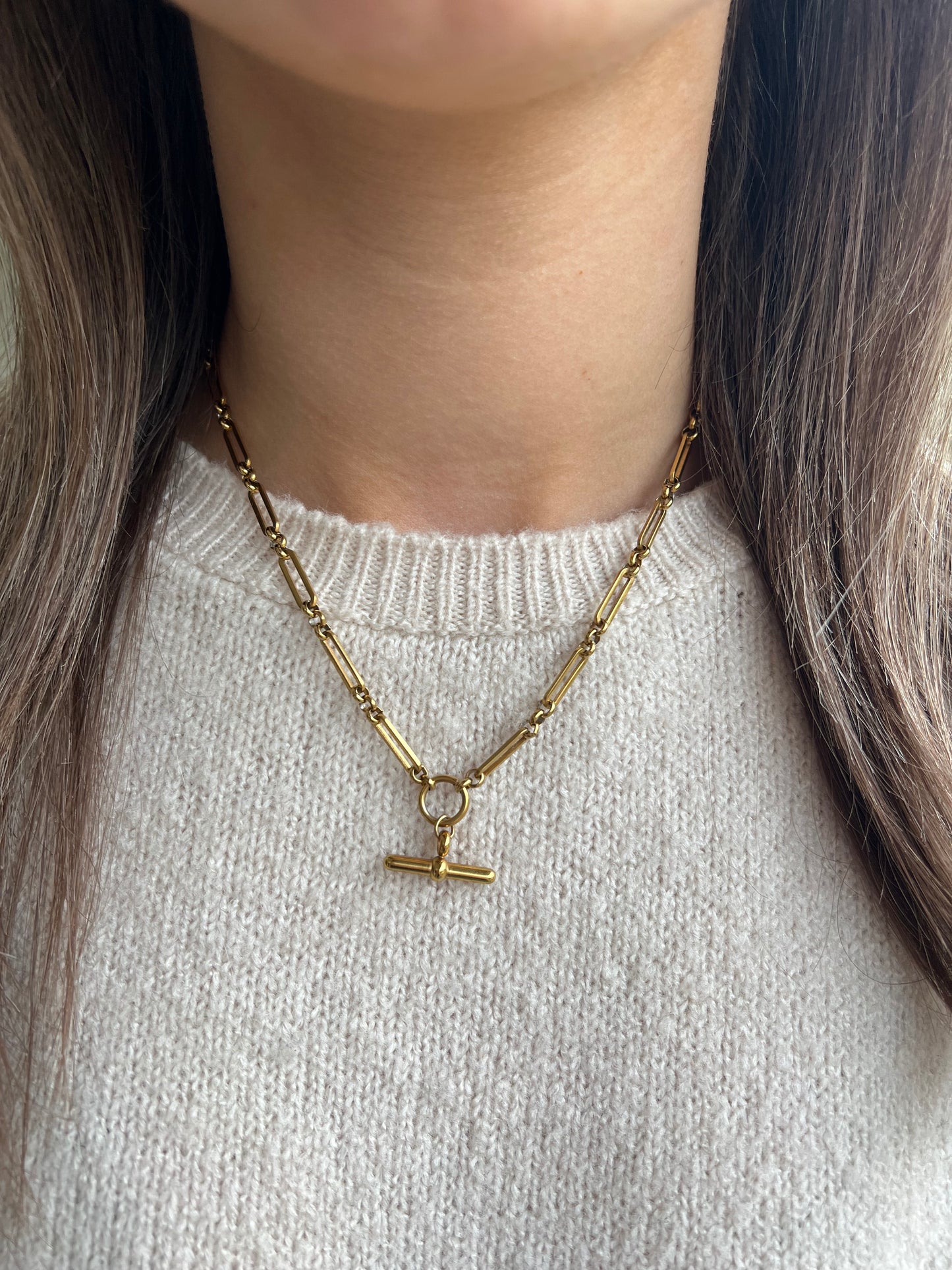 Link Chain Tbar necklace