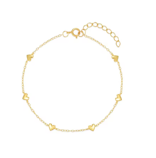 Mini heart charm bracelet