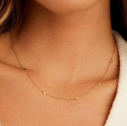 Mini heart charm necklace