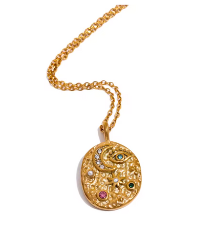 Molten celestial necklace