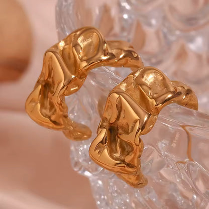 Molten textured hoops