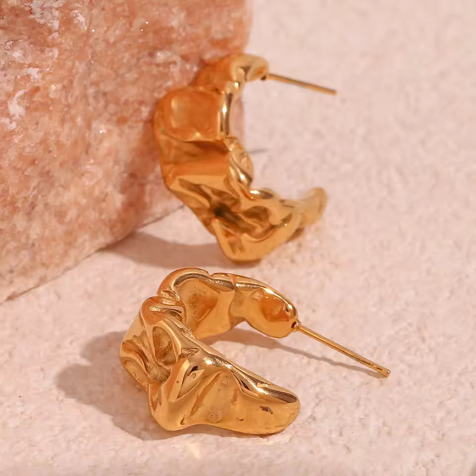 Molten textured hoops