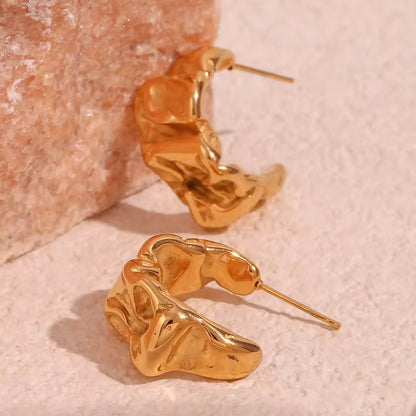 Molten textured hoops