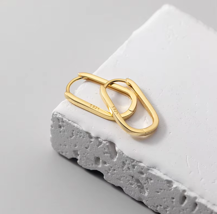 oval hoops gold