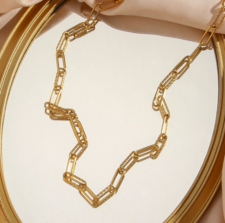 paperclip link chain necklace