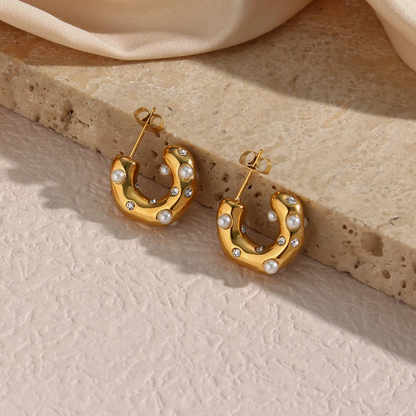 pearl hoop earrings 2
