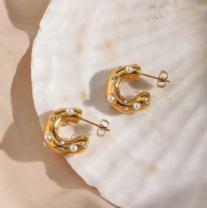 pearl hoop earrings 4
